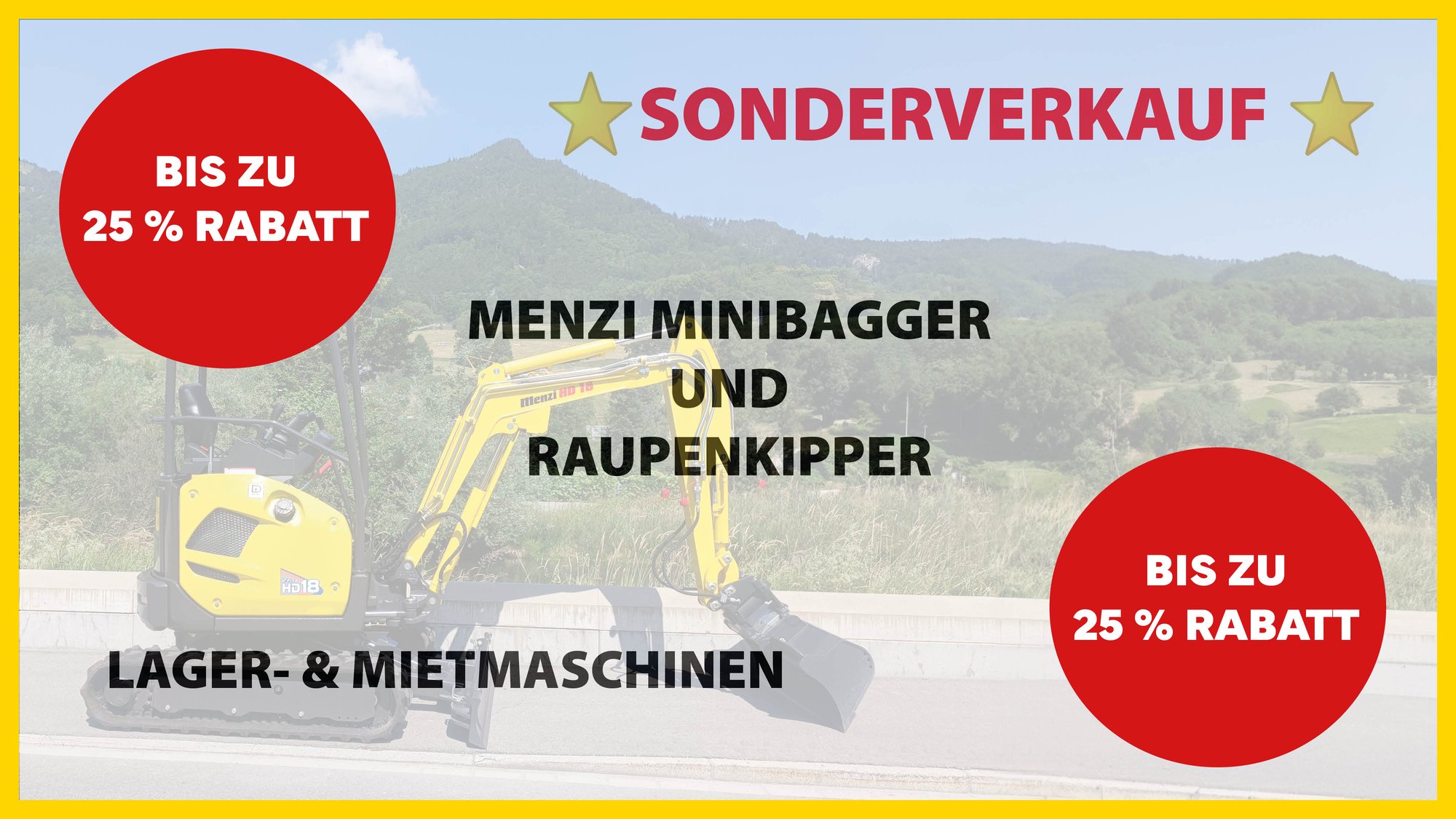 Sonderverkauf Lager und Mietmaschinen